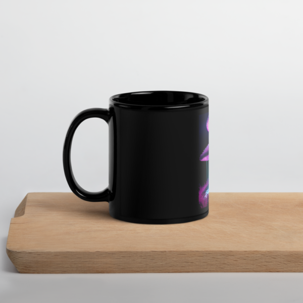 Black Glossy Mushroom Mug - Image 3