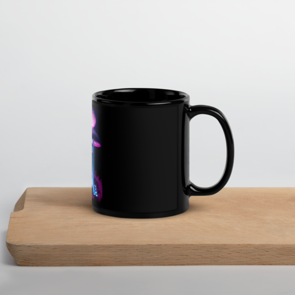 Black Glossy Mushroom Mug - Image 4