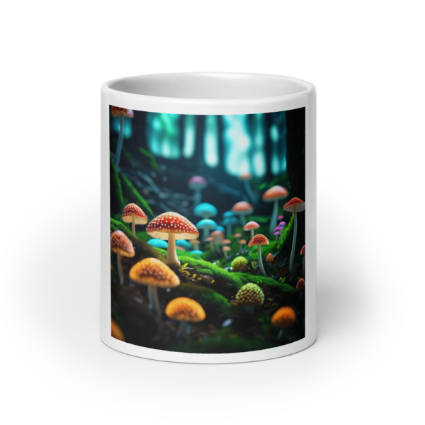 White Glossy Mushroom Mug